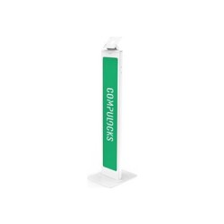 Compulocks BrandMe - Stojan - pro tabletový kryt - brandable - kov - bílá - velikost obrazovky: až 24" - podlahové provedení