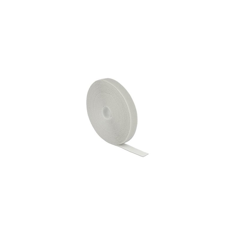Delock Hook-and-loop fastener - Kabelová stahovací páska - 10 m - šedá