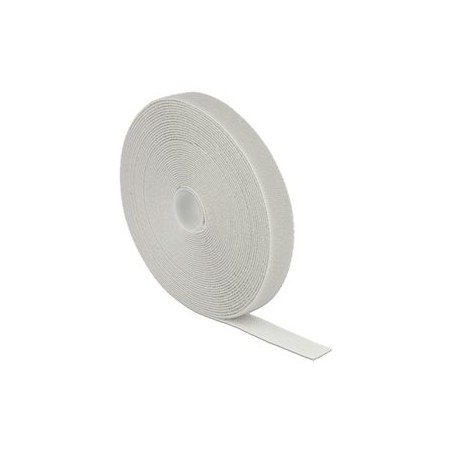 Delock Hook-and-loop fastener - Kabelová stahovací páska - 10 m - šedá