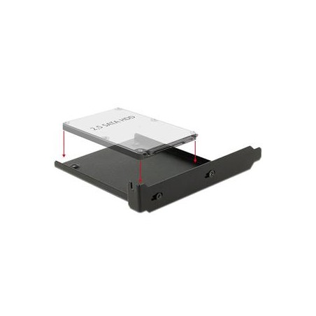 Delock - Rámeček pevného disku s PCI slotem - kapacita: 1x 2,5" pevný disk - černá
