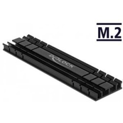 Delock Heatsink flat 100 mm for M.2 module black - Chladic SSD - cerná