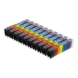 Delock - Sada klips pro označení kabelů - šedá, černá, bílá, modrá, žlutá, červená, zelená, hnědá, oranžová, fialová