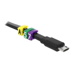 Delock - Sada klips pro označení kabelů - žlutá