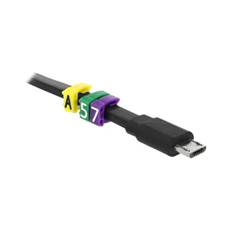 Delock - Sada klips pro označení kabelů - žlutá