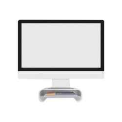 Monitor Stand with Drawer white, Monitor Stand with Drawer white