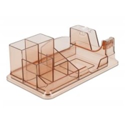Delock - Pořadač na stůl - plast - transparent brown