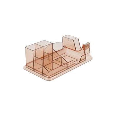 Delock - Pořadač na stůl - plast - transparent brown