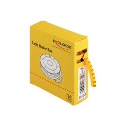 Delock Cable Marker Box, No. 0 - Wire / cable marker (preprinted) - žlutá (balení 500)
