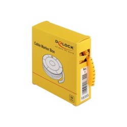 Delock Cable Marker Box, No. 1 - Wire / cable marker (preprinted) - žlutá (balení 500)