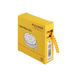 Delock Cable Marker Box, No. 3 - Wire / cable marker (preprinted) - žlutá (balení 500)