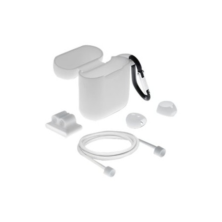 Delock - Sada příslušenství pro opravdová bezdrátová sluchátka - bílá - pro Apple AirPods (1. generace, 2. generace)