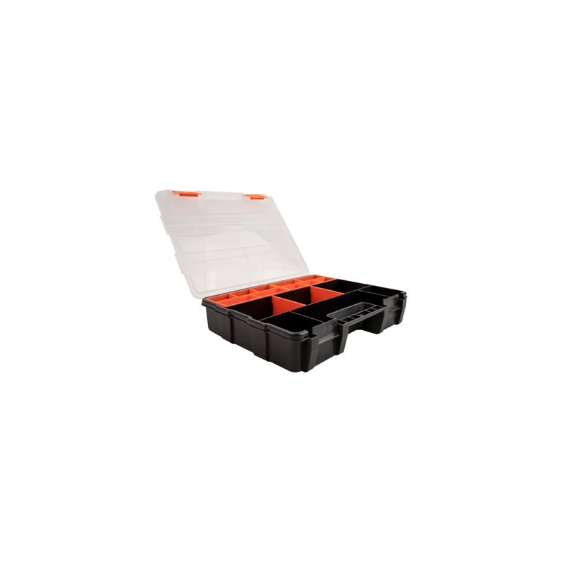 Delock - Box na nářadí - 21 oddílů - plast - černá, oranžová