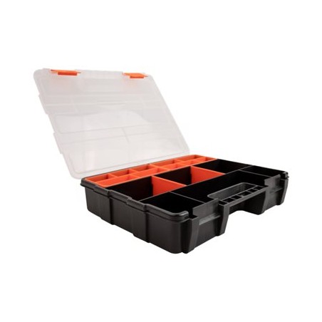 Delock - Box na nářadí - 21 oddílů - plast - černá, oranžová