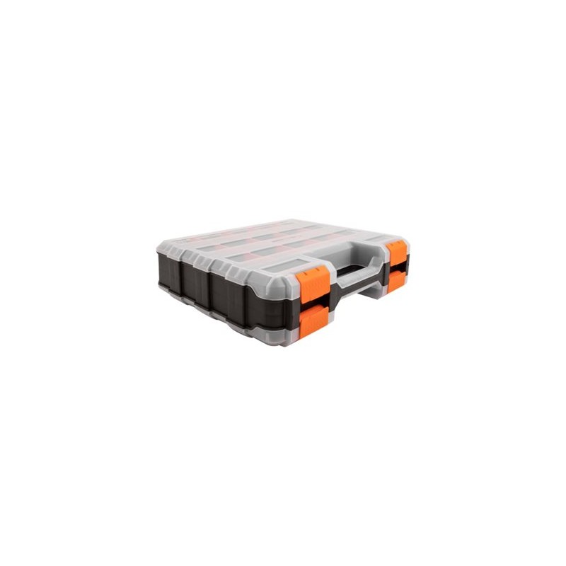 Delock - Box na nářadí - 2 x 17 oddílů - plast - černá, oranžová