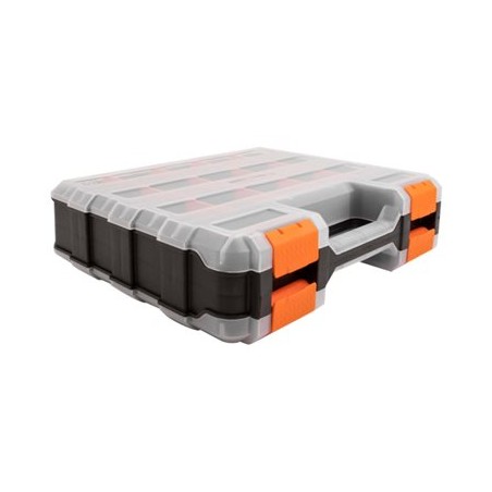 Delock - Box na nářadí - 2 x 17 oddílů - plast - černá, oranžová
