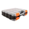 Delock - Box na nářadí - 2 x 17 oddílů - plast - černá, oranžová