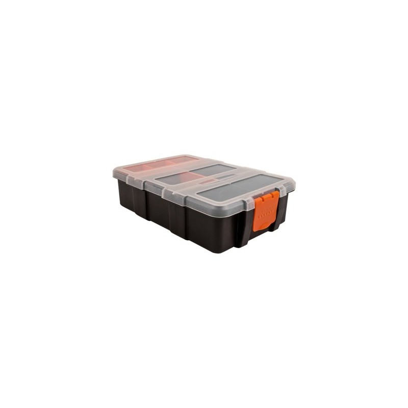 Delock - Box na nářadí - 11 oddílů - plast - černá, oranžová
