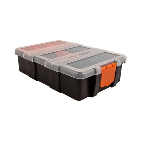 Delock - Box na nářadí - 11 oddílů - plast - černá, oranžová