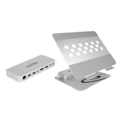 Delock - Dokovací stanice + stojan na notebook/tablet - USB-C / Thunderbolt 3 - HDMI, DP - 1GbE