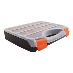 Delock - Box na nářadí - 17 oddílů - plast - černá, oranžová