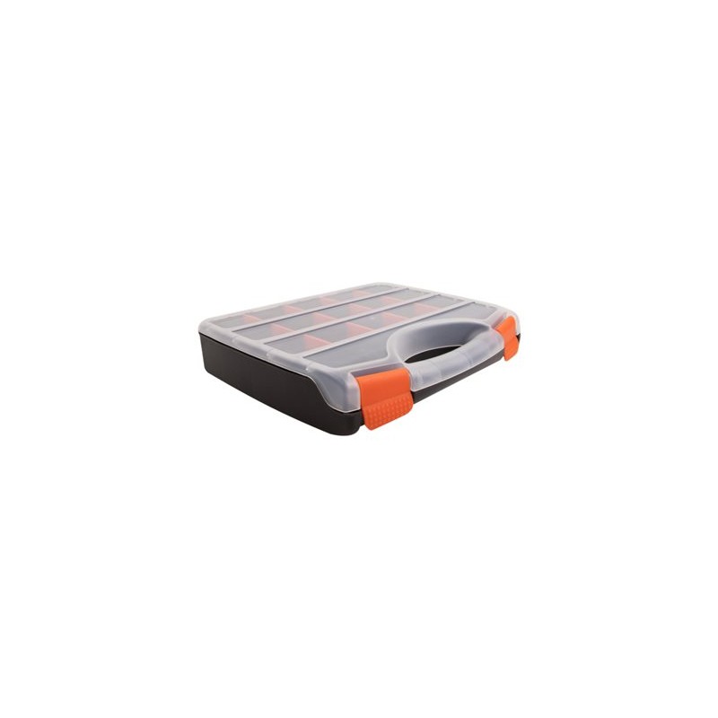 Delock - Box na nářadí - 17 oddílů - plast - černá, oranžová