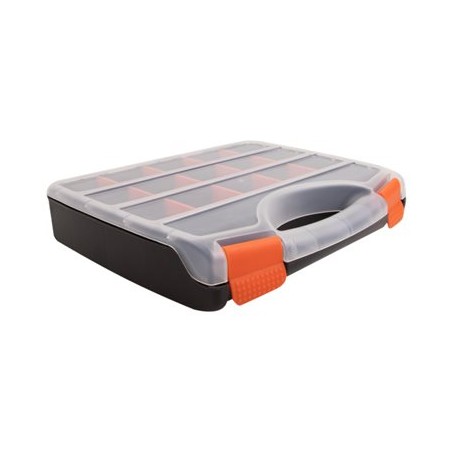 Delock - Box na nářadí - 17 oddílů - plast - černá, oranžová