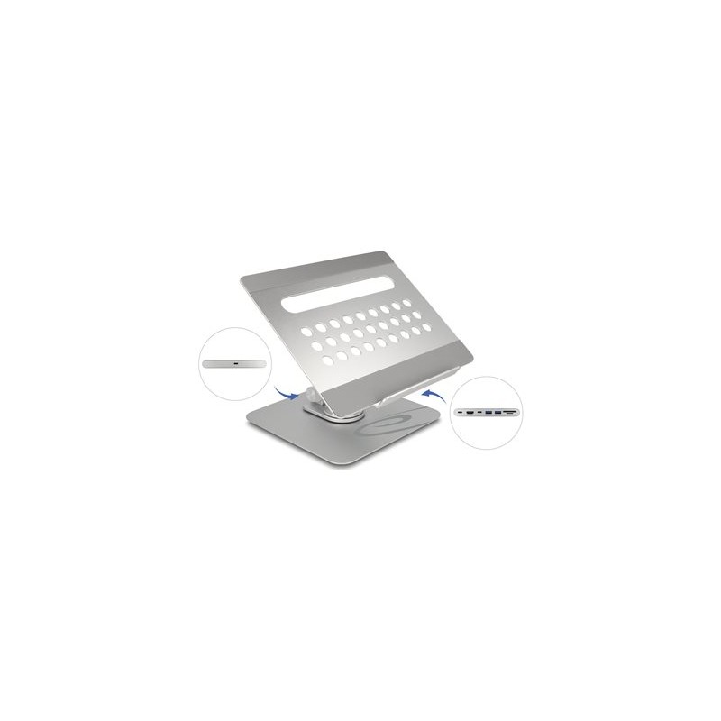 Delock - Dokovací stanice + stojan na notebook/tablet - USB-C / Thunderbolt 3 / Thunderbolt 4 - HDMI