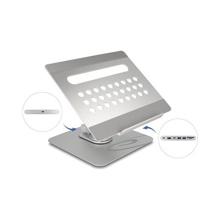 Delock - Dokovací stanice + stojan na notebook/tablet - USB-C / Thunderbolt 3 / Thunderbolt 4 - HDMI