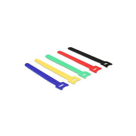 Delock Colored - Háček se smyčkou - 15 cm - černá, modrá, žlutá, červená, zelená (balení 10)