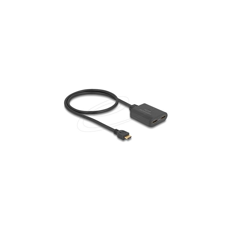 Delock - Rozdvojka HDMI - HDMI s piny (male) do HDMI, Micro-USB typ B (pouze napájení) se zdírkami (female) - 60 cm - cerná