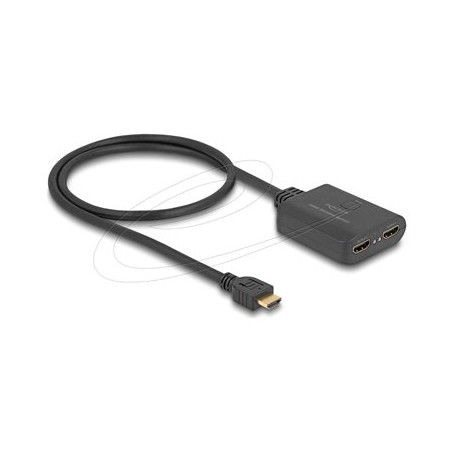 Delock - Rozdvojka HDMI - HDMI s piny (male) do HDMI, Micro-USB typ B (pouze napájení) se zdírkami (female) - 60 cm - cerná