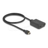 Delock - Rozdvojka HDMI - HDMI s piny (male) do HDMI, Micro-USB typ B (pouze napájení) se zdírkami (female) - 60 cm - cerná