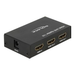 Delock HDMI UHD Splitter 1 x HDMI in 2 x HDMI out 4K - Rozdělovač video / audio - 2 x HDMI - desktop