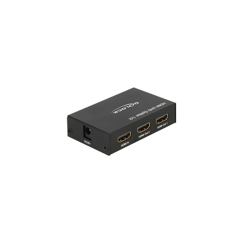 Delock HDMI UHD Splitter 1 x HDMI in 2 x HDMI out 4K - Rozdělovač video / audio - 2 x HDMI - desktop