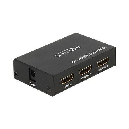 Delock HDMI UHD Splitter 1 x HDMI in 2 x HDMI out 4K - Rozdělovač video / audio - 2 x HDMI - desktop