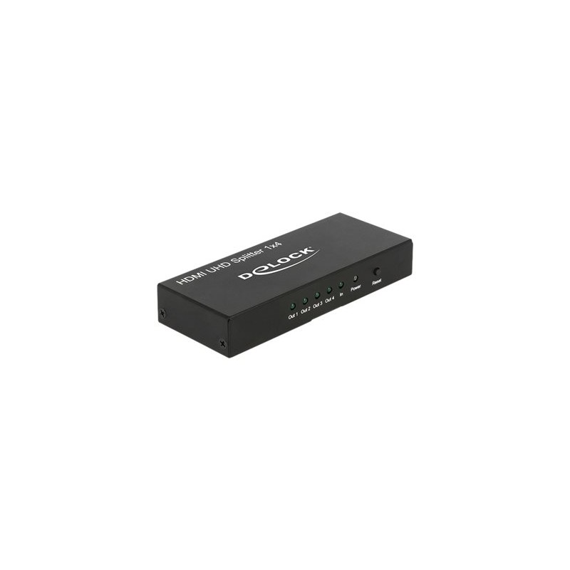 Delock HDMI UHD Splitter 1 x HDMI in 4 x HDMI out 4K - Rozdělovač video / audio - 4 x HDMI - desktop