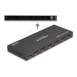 Delock - Spínac video/audio - 1 x HDMI output, 8K 60 Hz - 5 x HDMI - desktop