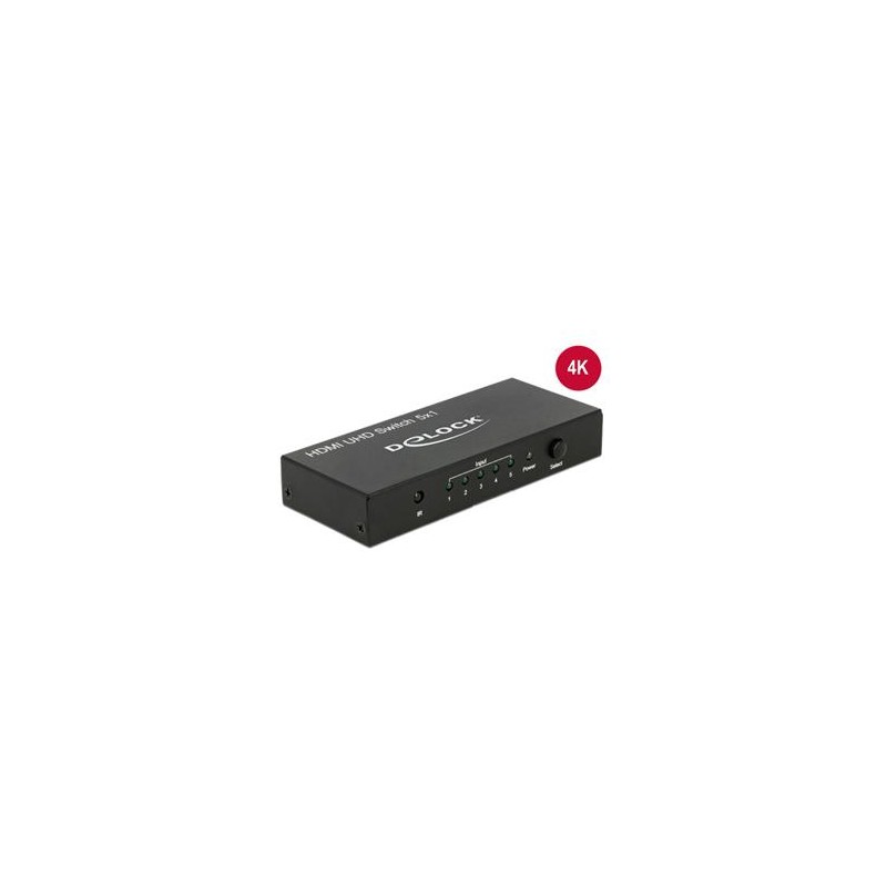 Delock HDMI UHD Switch 5 x HDMI in 1 x HDMI out 4K - Spínač video/audio - 5 x HDMI - desktop