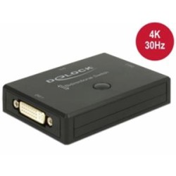 Delock DVI 2 - 1 Switch bidirectional 4K 30 Hz - Přepínání videa - 2 x DVI - desktop
