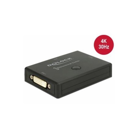 Delock DVI 2 - 1 Switch bidirectional 4K 30 Hz - Přepínání videa - 2 x DVI - desktop