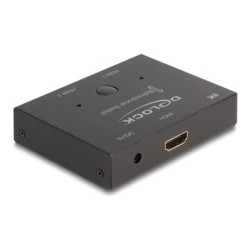 Delock - Video/audio rozdelovac/prepínac - 2-1, obousmerný, 8K 60 Hz x HDMI - desktop