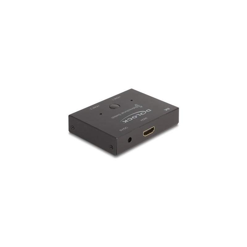 Delock - Video/audio rozdelovac/prepínac - 2-1, obousmerný, 8K 60 Hz x HDMI - desktop