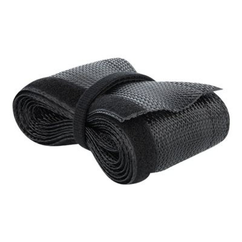 Delock Braided Sleeving with Hook-and-Loop Fastener - Braided expandable sleeving - 2 m - černá