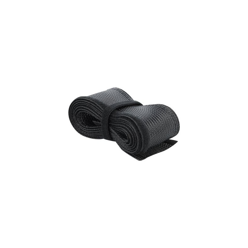 Delock Braided Sleeving with Hook-and-Loop Fastener - Ovin pro uspořádání kabelů - 2 m - černá