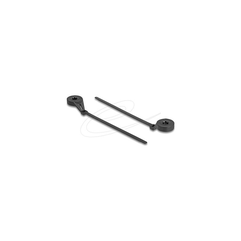 Delock - Kabelová stahovací páska - s upevnovacím okem - 18 cm - cerná (balení 100)