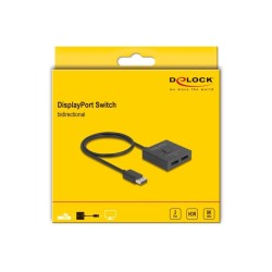 Delock - Rozdelovac/prepínac videa - 8K, obousmerný - 2 x DisplayPort - desktop