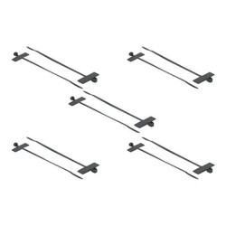 Delock Cable Tie with Label Tap - Kabelová stahovací páska - 10 cm - cerná (balení 10)
