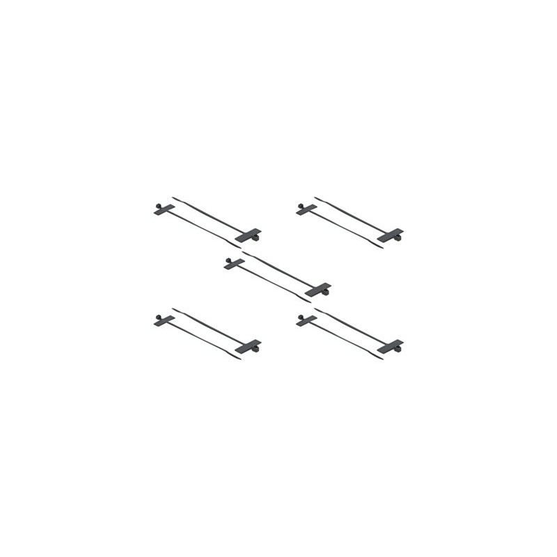 Delock Cable Tie with Label Tap - Kabelová stahovací páska - 10 cm - cerná (balení 10)