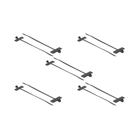 Delock Cable Tie with Label Tap - Kabelová stahovací páska - 10 cm - cerná (balení 10)