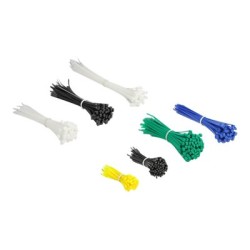 Delock Cable tie assortment box 600 pieces assorted colours - Sada kabelových úvazků - černá, bílá, modrá, žlutá, zelená